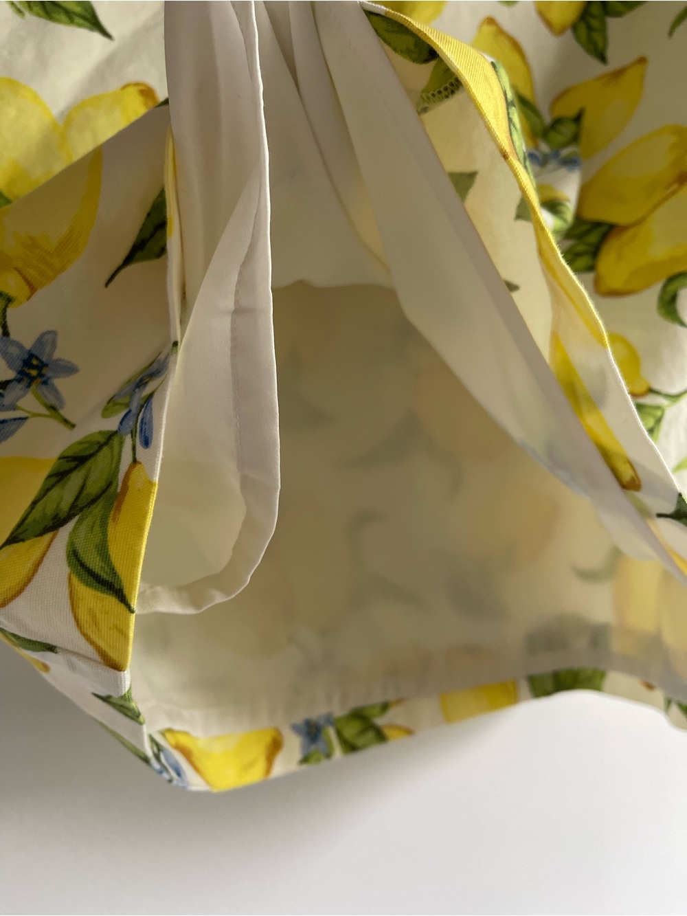 Talbots Lemon Blossom Print A-Line Cotton Blend Skirt Size 10 Summer Cottagecore - Picture 7 of 11